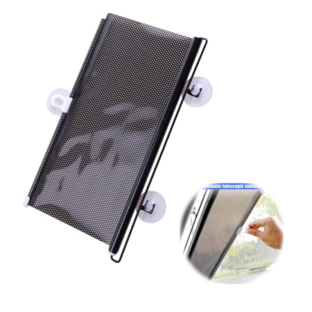 Car Windshield Sunshade Protection Retractable Set Front Rear Window UV-protective Heat Insulation Curtain