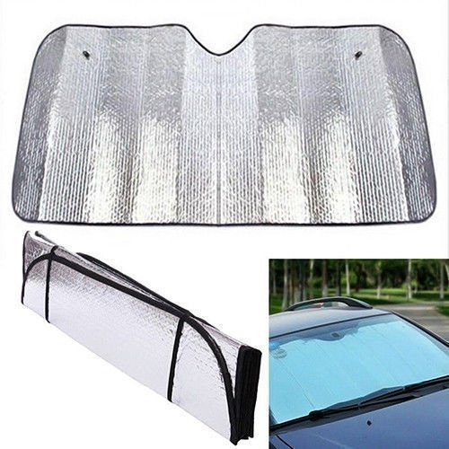 Universal Car Front Wind Screen Foldable double Foil Curtains Sun Shade